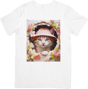 CAMISETA DAMA GATA FLORAL