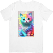 CAMISETA DAMA GATO COLORIDO