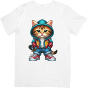 CAMISETA DAMA GATO AMARILLO COOL