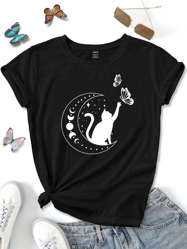 CAMISETA GATO LUNA