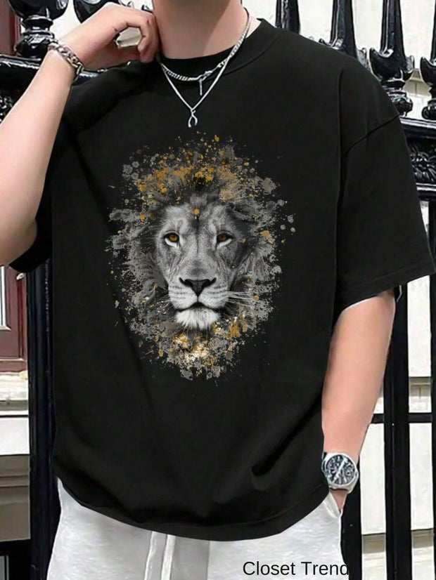 CAMISETA HOMBRE NEGRA LEON