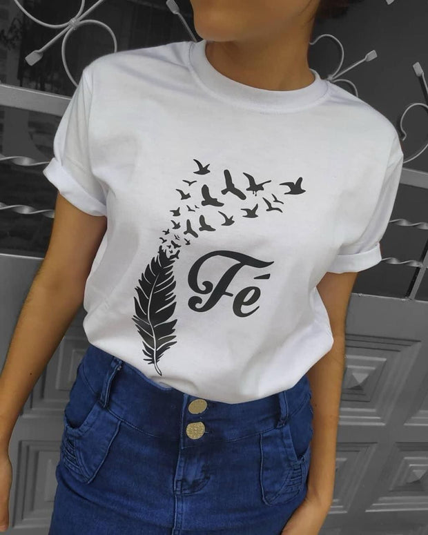 CAMISETA DAMA PLUMA FE