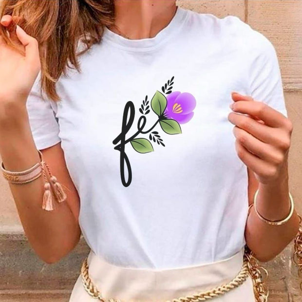 CAMISETA DAMA FE TULIPA