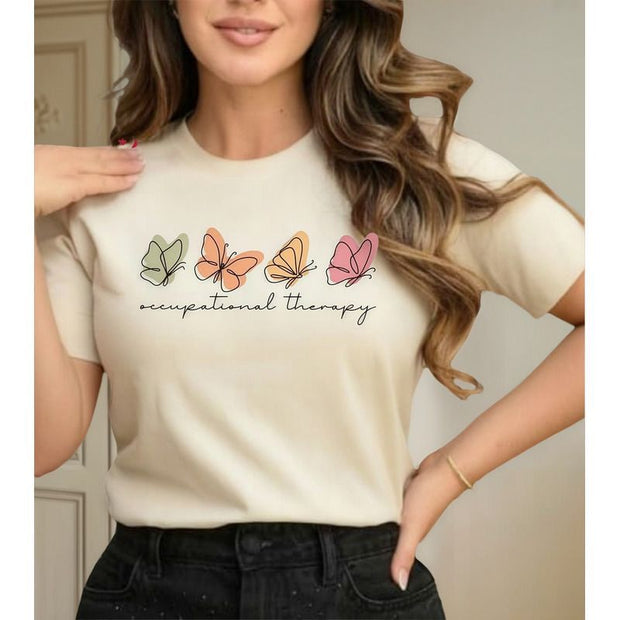 CAMISETA DAMA CAMEL 4 MARIPOSAS