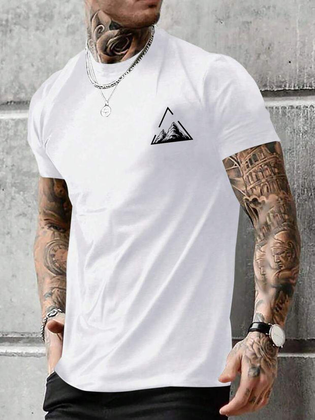 CAMISETA HOMBRE BLANCA MONTAÑA