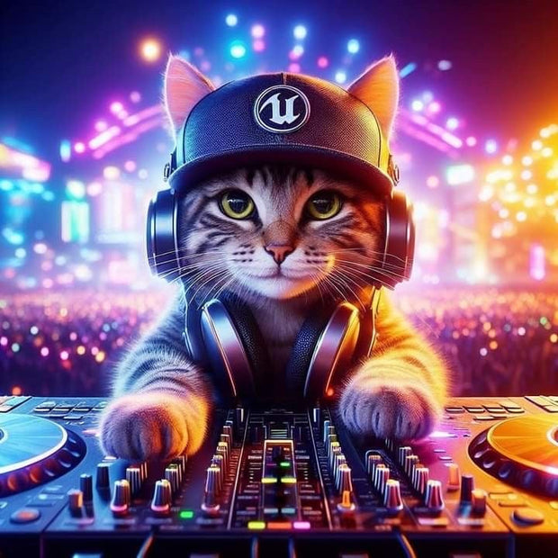 CAMISETA DAMA GATO DJ