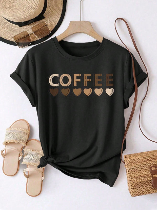 CAMISETA DAMA COFFE NEGRO