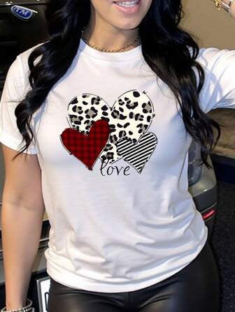 CAMISETA MUJER BLANCA 3 CORAZONES LOVE