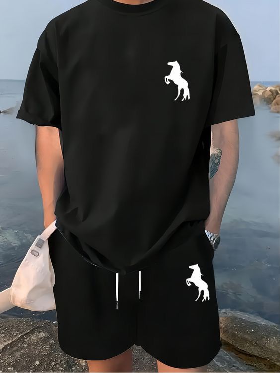 CONJUNTO HOMBRE NEGRO CABALLO
