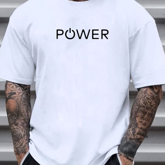 CAMISETA HOMBRE BLANCA POWER
