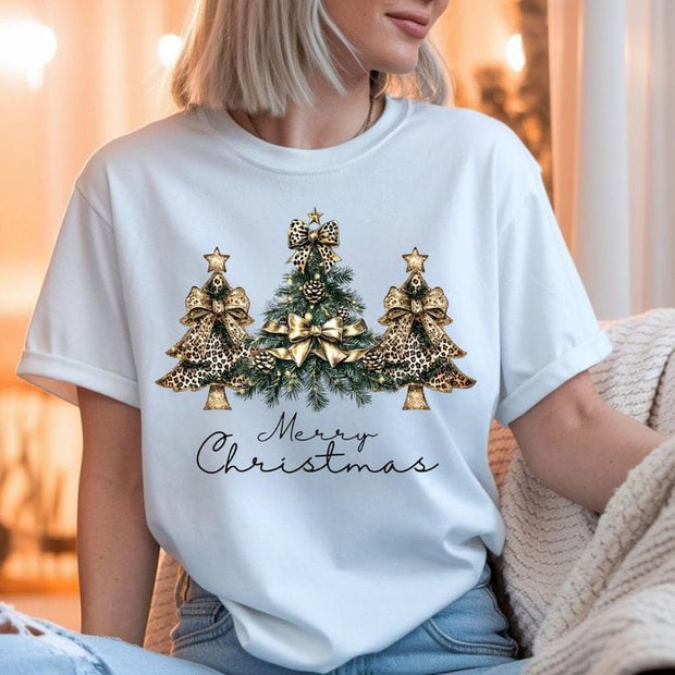 CAMISETA DAMA  BLANCA ARBOLES ANIMAL