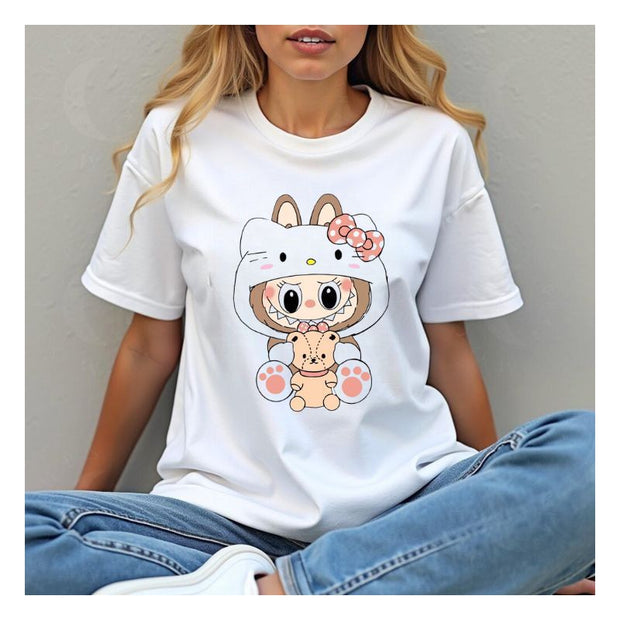 CAMISETA DAMA LABUBU KITTY
