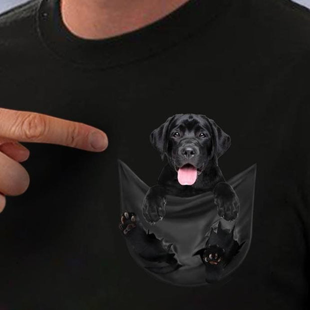 CAMISETA ESTAMPADO BOLSILLO INTERIOR DE BLACK LABRADOR