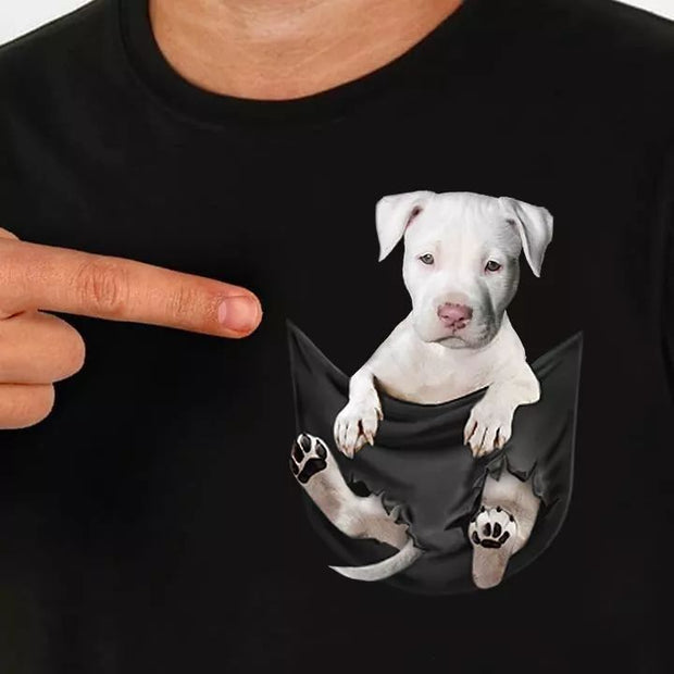 CAMISETA ESTAMPADO BOLSILLO INTERIOR DE DOGO ARGENTINO